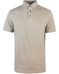 Emporio Armani - Polo in Cotone Beige - Lyst