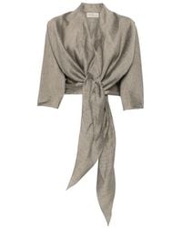 Cortana - Aria Linen Jacket - Lyst