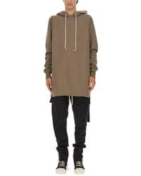 Rick Owens - Oversized Cotton Hoodie With Drawstring Hood - Lyst