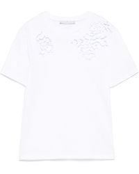 Ermanno Scervino - Intricate Floral Cut-Out Short Sleeve Top - Lyst