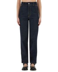 Moschino - Laurel Crown Patch Denim Pants - Lyst