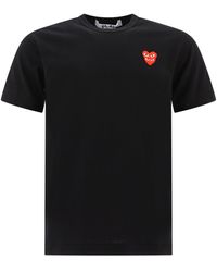 COMME DES GARÇONS PLAY - Comme Des Garçons Spelen "double Heart" T -shirt - Lyst