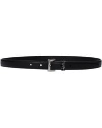 Saint Laurent - Cassandre Cintura Uomo Pelle Nera - Lyst