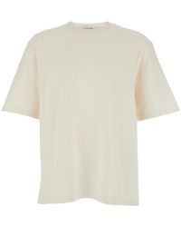 Golden Goose - Relaxed Fit T-Shirt aus Baumwolljersey mit Logo-Patch - Lyst