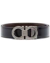 Ferragamo - Gancini Leren Riem - Lyst
