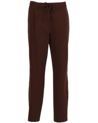 Fabiana Filippi - Ebano Jersey Punto Milano Pleated Jogging Trousers - Lyst