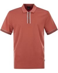 BOSS - Cotton Polo Shirt With Contrast Placket - Lyst