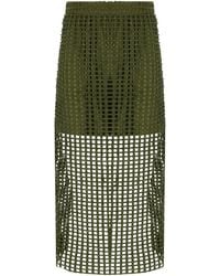 Essentiel Antwerp - Handkerchief Khaki Midi Skirt - Lyst