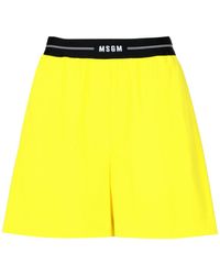 MSGM - Shorts gelb - Lyst