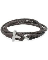 Tom Ford - Braided Leather Bracelet - Lyst