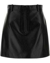 Gucci - Leather Mini Skirt - Lyst