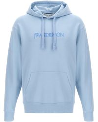 JW Anderson - Tone-On-Tone Embroidered Cotton Hoodie - Lyst