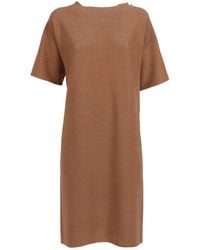 Fabiana Filippi - Lurex Cotton Wool Sack Knit Dress - Lyst