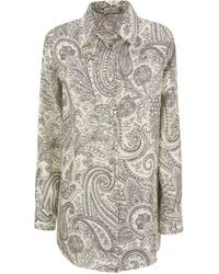 Etro - Camisa de seda con estampado de Paisley - Lyst