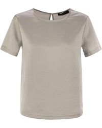 Weekend by Maxmara - Amburgo Satin And Jersey T Shirt - Lyst