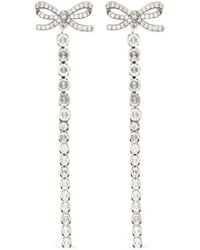 Self-Portrait - Bow Drop Earrings - Lyst