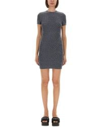 T By Alexander Wang - Textured Jacquard Mini Dress - Lyst
