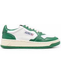 Autry - Medalist Low & Bicolour Leather Trainers , Leather - Lyst