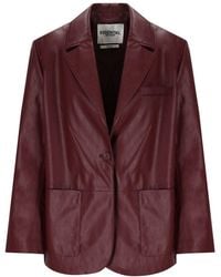 Essentiel Antwerp - Idrey Burgundy Single Breasted Blazer - Lyst