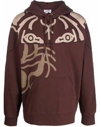 KENZO - Tiger Print Pullover Hoodie Sweatshirt - Lyst