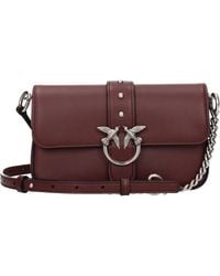 Pinko - Love Crossbody Bags Leather/Burgundy - Lyst
