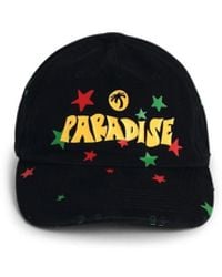 Palm Angels - 'paradise' Zwarte Katoenen Hoed - Lyst
