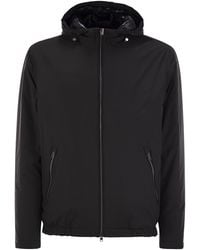 Herno - Technical Fabric Bomber Jacket With Hood - Lyst