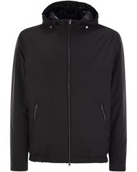 Herno - Technical Fabric Bomber Jacket Met Kap - Lyst