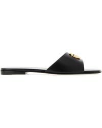 Gucci - Logo Leather Sandals - Lyst