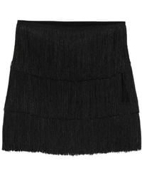 Norma Kamali - Fringe Mini Skirt - Lyst
