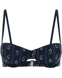 Tory Burch - Printed Stretch Nylon Bikini Top - Lyst