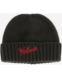 Woolrich - Logo Beanie Hat - Lyst