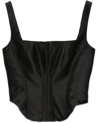 Self-Portrait - Taffeta Corset Top - Lyst