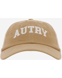 Autry - Geribbelde Baseballpet Van Katoenfluweel Met Logo - Lyst