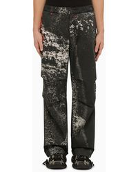 44 Label Group - Baggy/Loose Trousers With Ash Print - Lyst