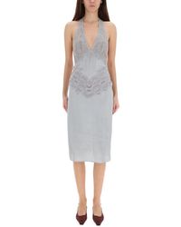 Gucci - Silk Satin Dress - Lyst