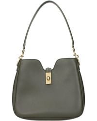 Celine - Camille 16 Shoulder Bag /Khaki Leather - Lyst