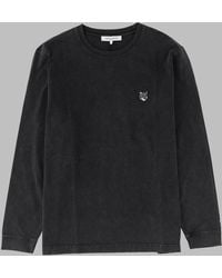 Maison Kitsuné - T Shirt "Fox Head" A Manica Lunga - Lyst