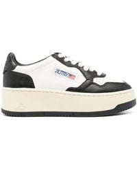 Autry - "Platform Low" Leather Sneakers - Lyst