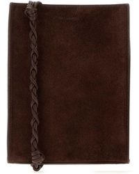 Jil Sander - Suede Small Tangle Shoulder Bag - Lyst