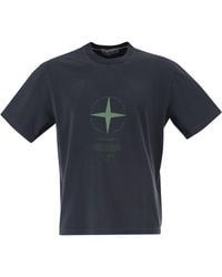 Stone Island - Regular Fit T Shirt With “Light Compass” Print - Lyst