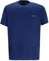 Emporio Armani - Logo Cotton Blend T Shirt - Lyst