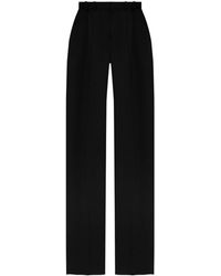 Saint Laurent - Pantalones ajustados de lana en grain de poudre - Lyst