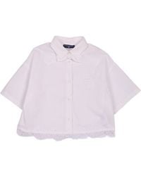 Ermanno Scervino - Camicia Con Pizzo Popelin - Lyst