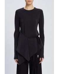Ann Demeulemeester - Deana Long Sleeve Asymmetric Top - Lyst