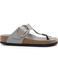 Birkenstock - Gizeh Big Buckle Shine Stone Coin, Natural Lea - Lyst
