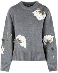 Jonathan Simkhai - Pullover "Dawna" aus grauer Wolle und Kaschmir - Lyst