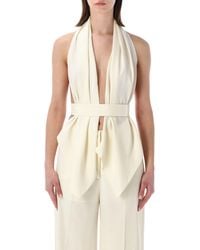 Alberta Ferretti - Top Blanco - Lyst