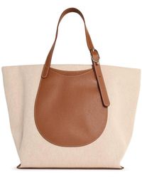 Longchamp - 'Shopping Complice' Caramel Cotton Tela Bag - Lyst