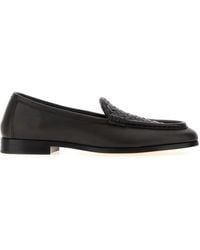 Bottega Veneta - Espresso Round Toe Loafers - Lyst